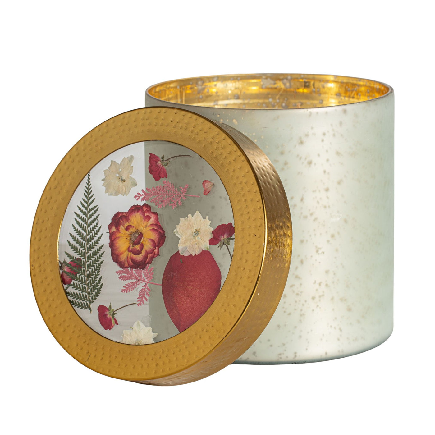 Apple Blossom & Apricot XL Pressed Floral Candle