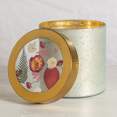 Apple Blossom & Apricot XL Pressed Floral Candle