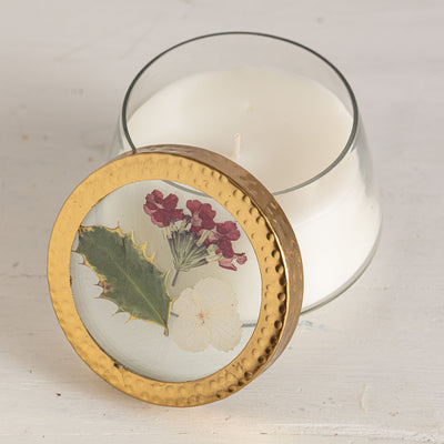 Citrus Garland Medium Pressed Floral Candle