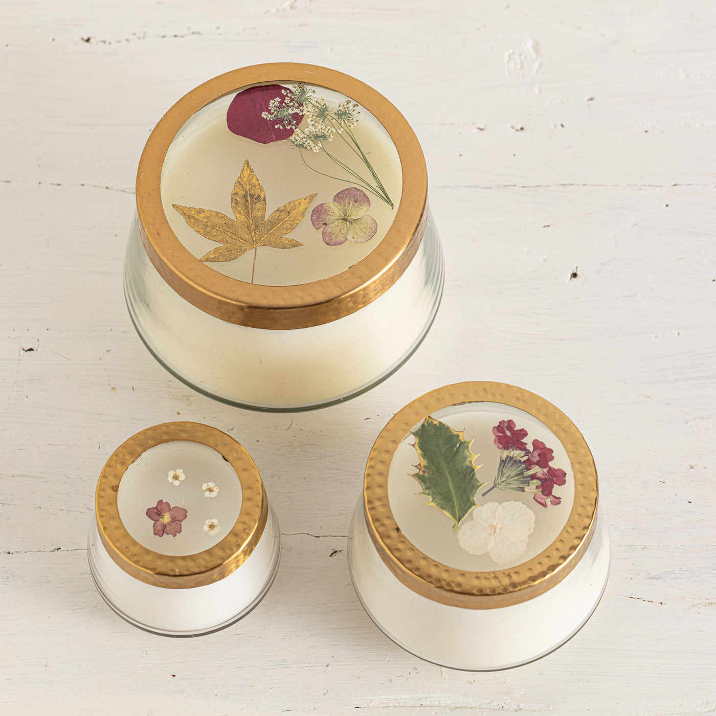 Citrus Garland Medium Pressed Floral Candle