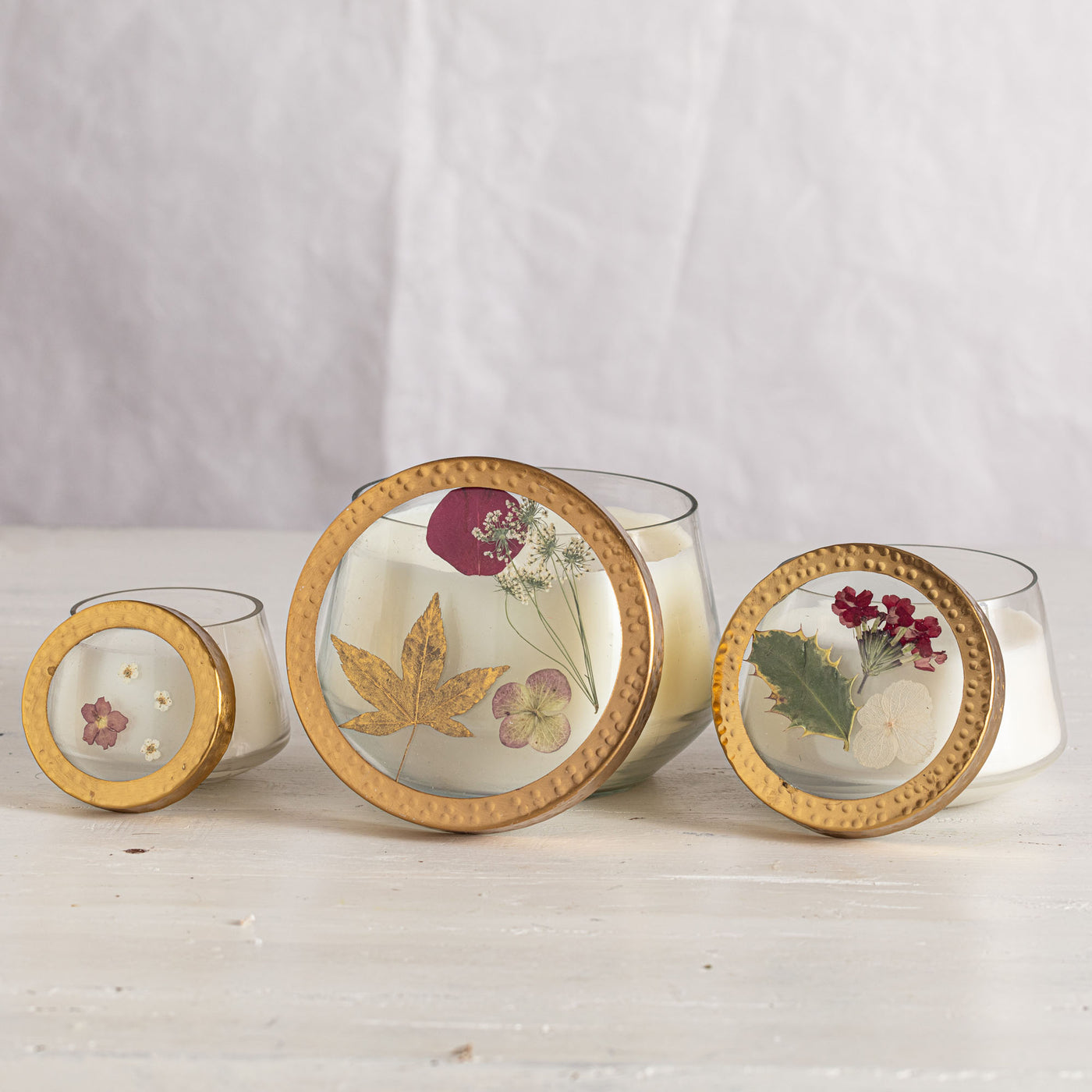 Citrus Garland Large Pressed Floral Candle