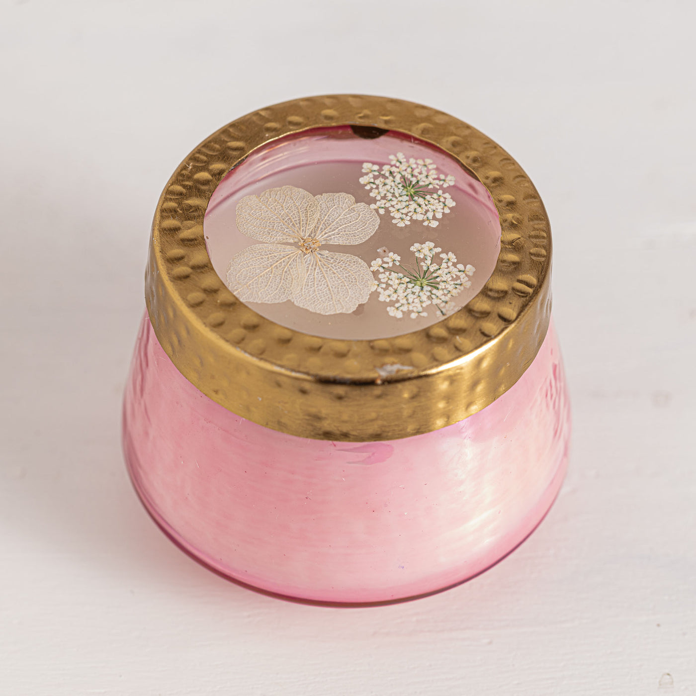Luna Flower Small Watercolor Pressed Floral Candle