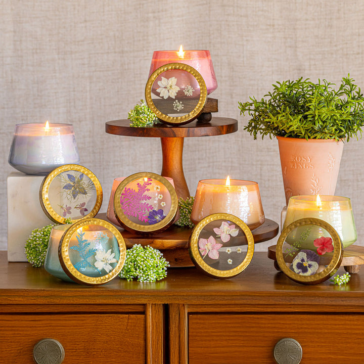 Accent Watercolor Pressed Floral Candle - Tomato Vine-Pressed Floral Candles 7 of 8