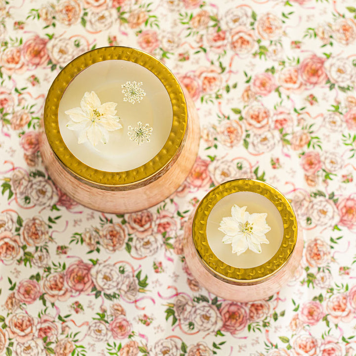 Accent Watercolor Pressed Floral Candle - Rose + Oud-Pressed Floral Candles 4 of 8