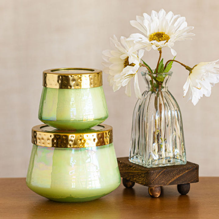 Petite Watercolor Pressed Floral Candle - Tomato Vine-Pressed Floral Candles 5 of 8