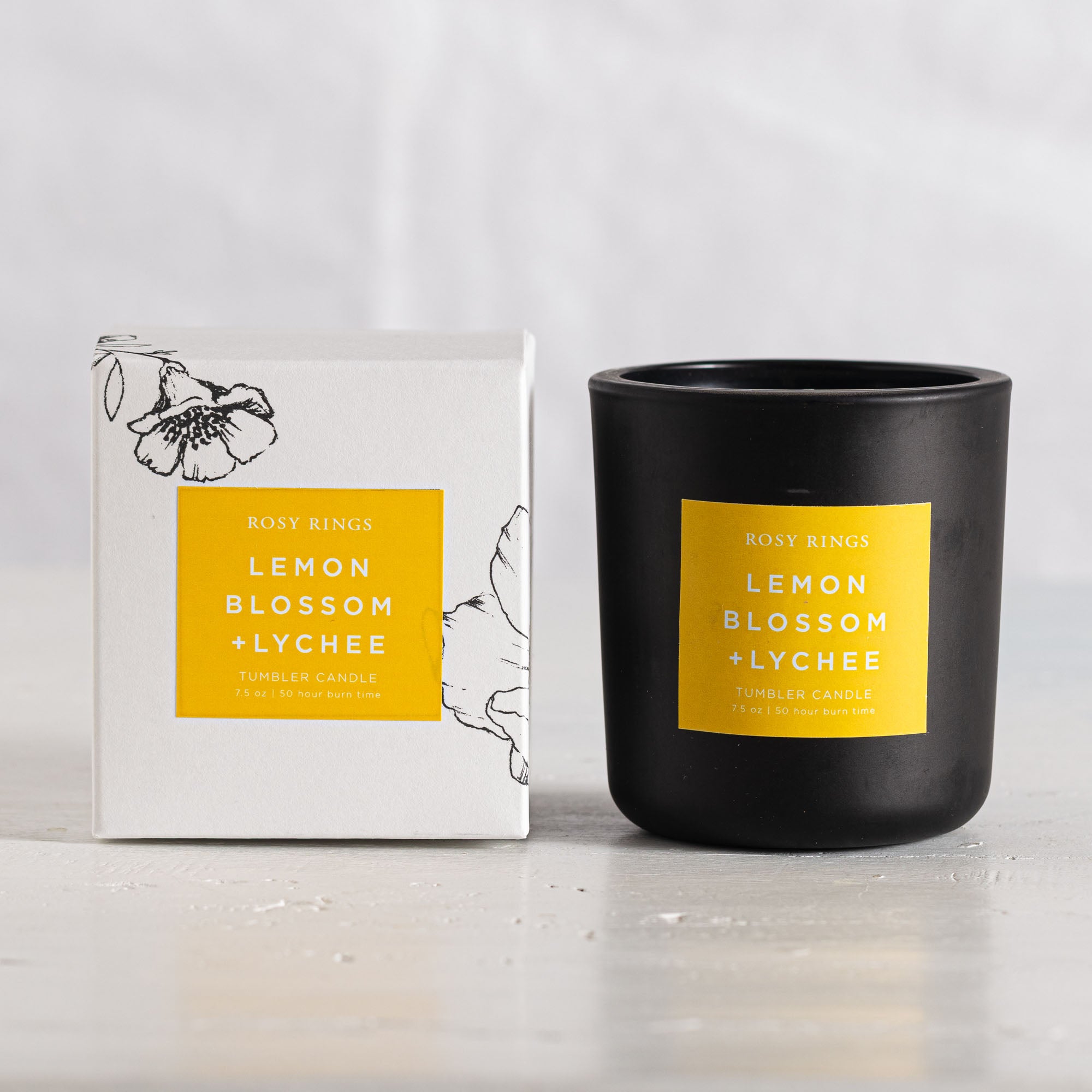 Rosy Rings Lemon Blossom Glass Tumbler Candle - Thumbnail 2