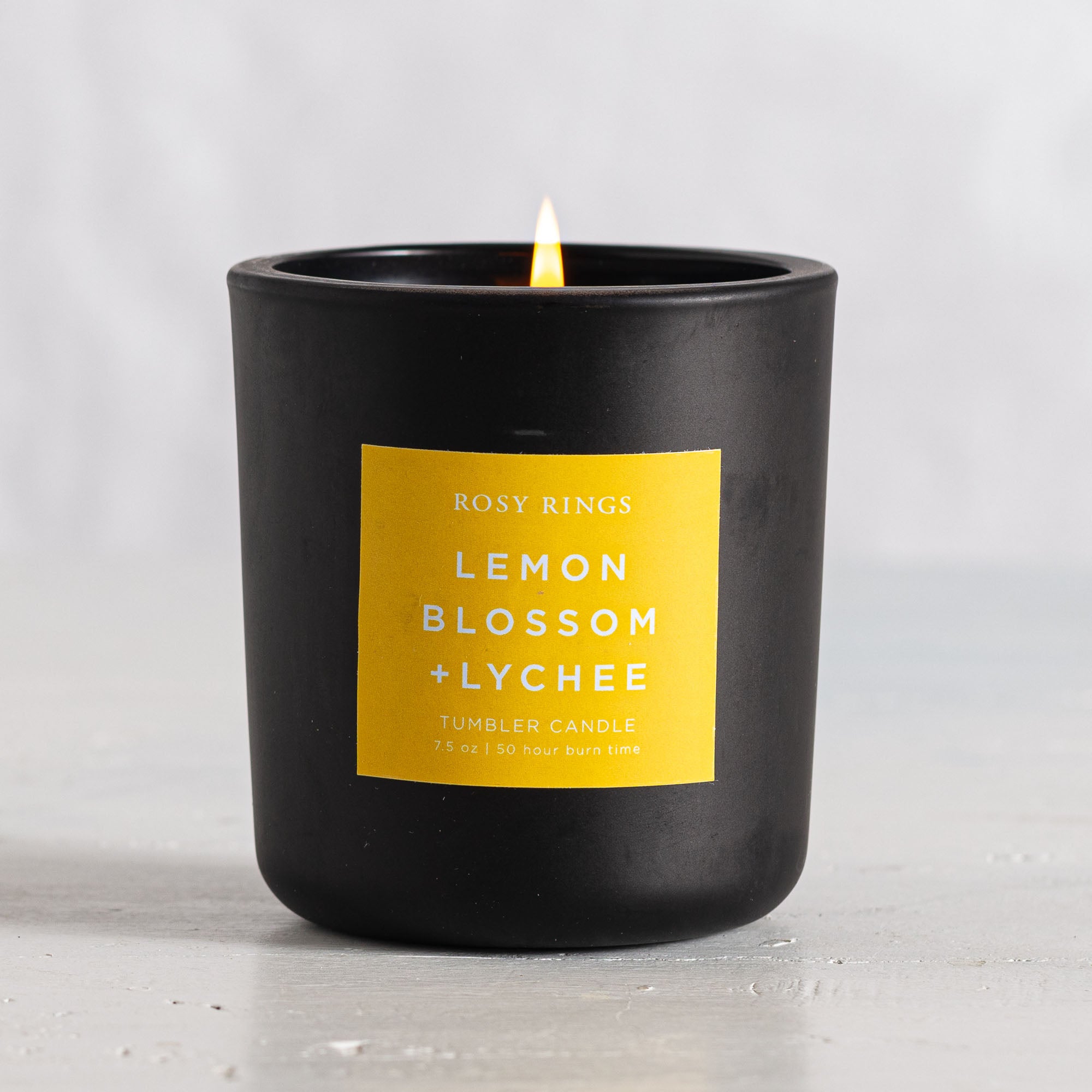 Rosy Rings Lemon Blossom Glass Tumbler Candle - Thumbnail 4