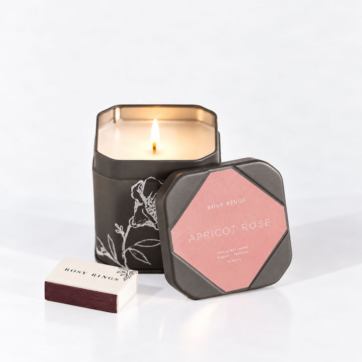 Accent Tin Candle - Apricot Rose-Signature Tin Candle 1 of 7