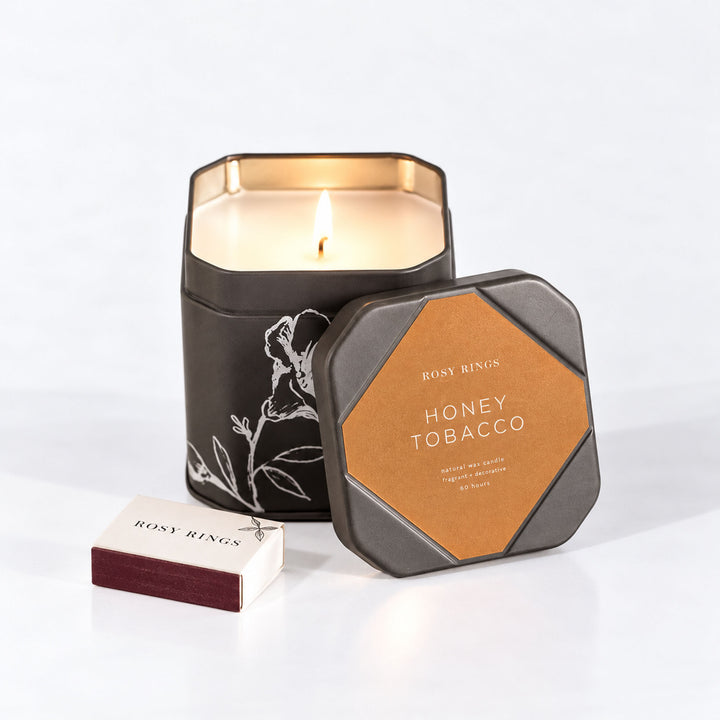 Accent Tin Candle - Honey Tobacco-Signature Tin Candle 1 of 8