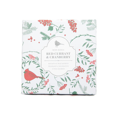 Red Currant + Cranberry Oval Botanical Sachets - Set of 2