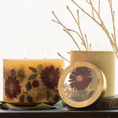 Citrus Garland XL Mercury Glass Candle