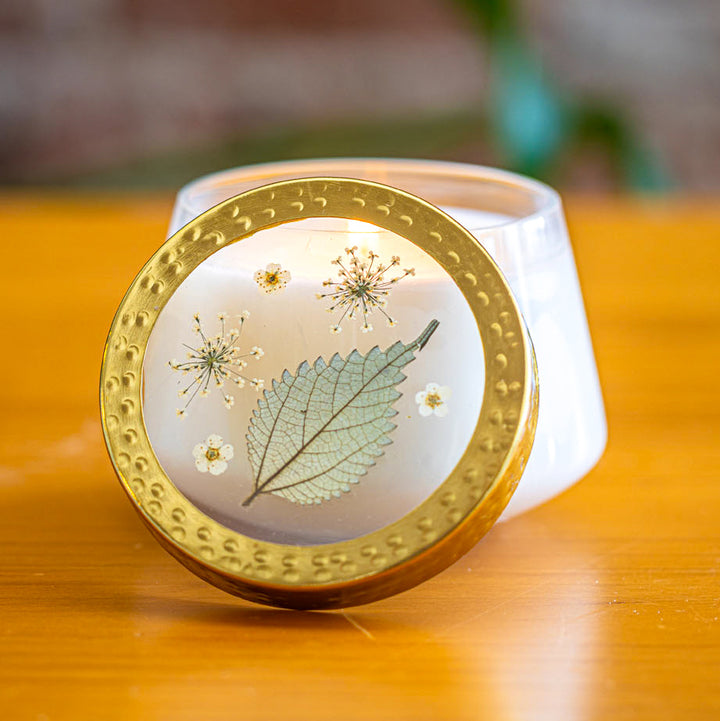 Forest Medium Pressed Floral Candle-Pressed Floral Candles 1 of 5