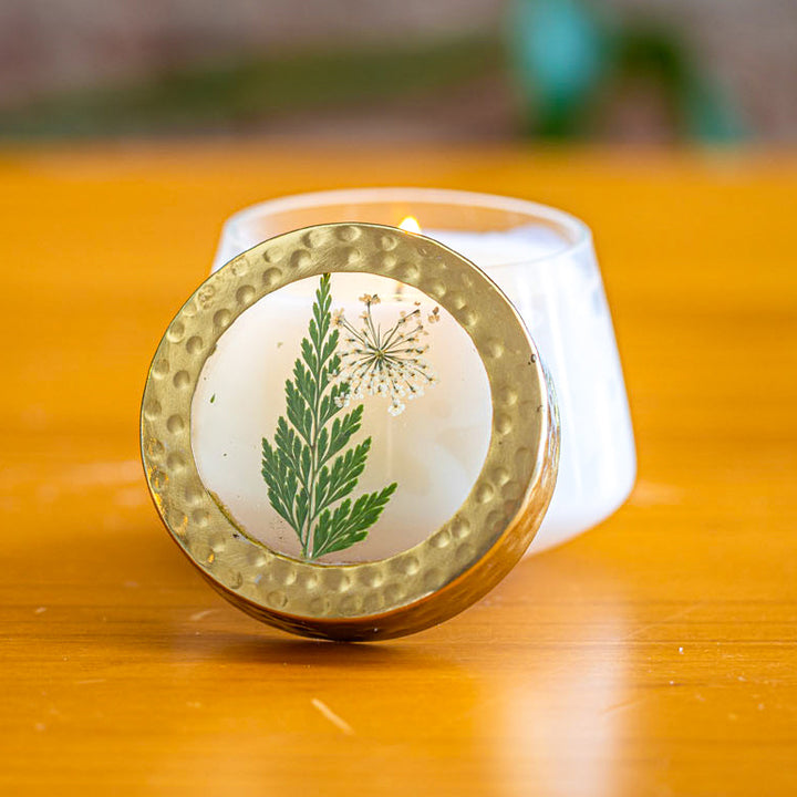 Forest Small Pressed Floral Candle-Pressed Floral Candles 1 of 5