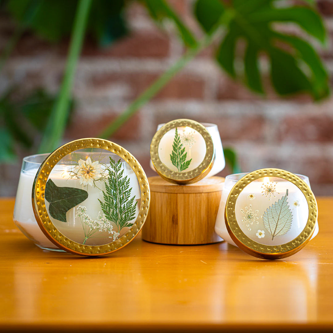 Forest Large Pressed Floral Candle-Pressed Floral Candles