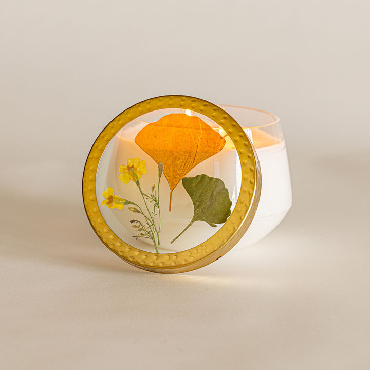Signature Pressed Floral Candle - Harvest Pumpkin-Pressed Floral Candles 1 of 5