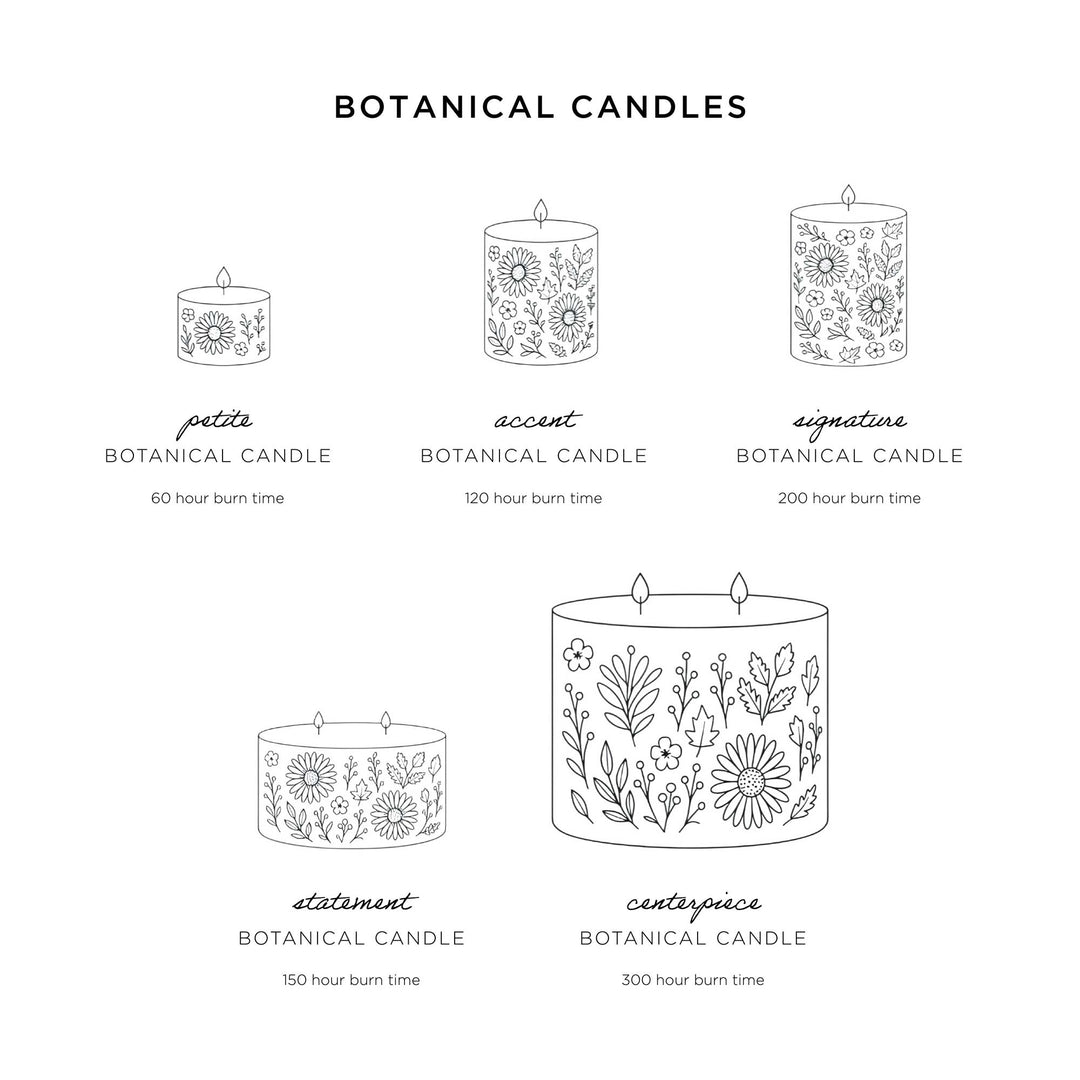 Statement Botanical Candle - Sugared Citrus-Brick Botanical Candle