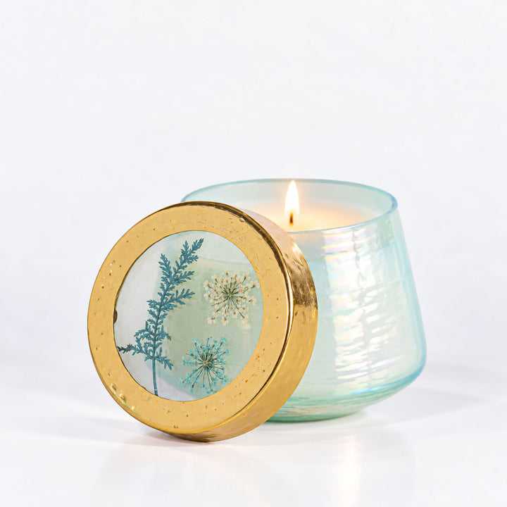Petite Watercolor Pressed Floral Candle - Pacific Coast-Pressed Floral Candles 1 of 9