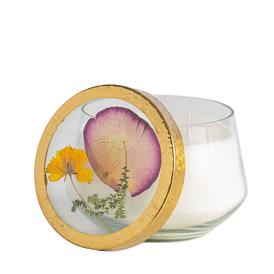 Signature Pressed Floral Candle - Sugared Citrus-Pressed Floral Candles