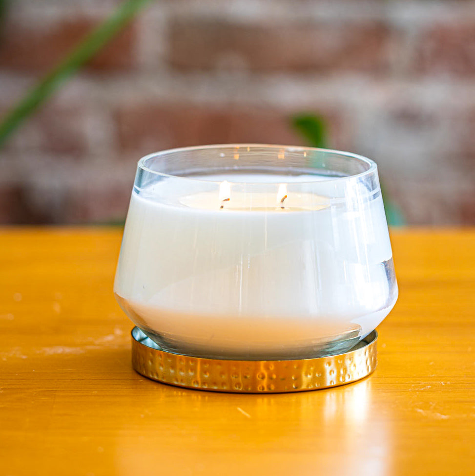 Roman Large Pressed Floral Candle - Thumbnail 3