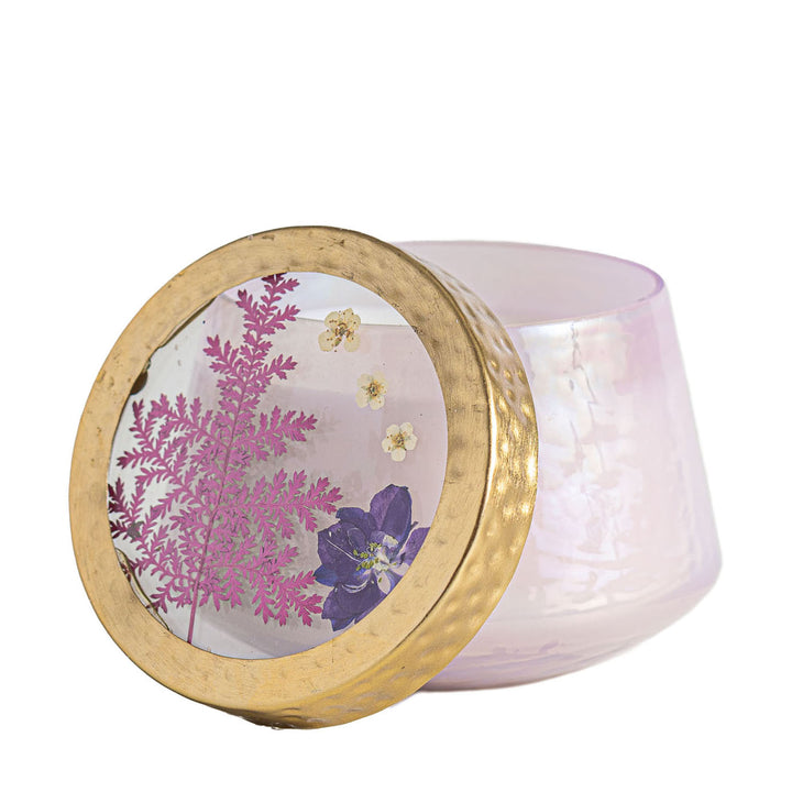 Accent Watercolor Pressed Floral Candle - Blackberry + Coconut-Pressed Floral Candles 1 of 8