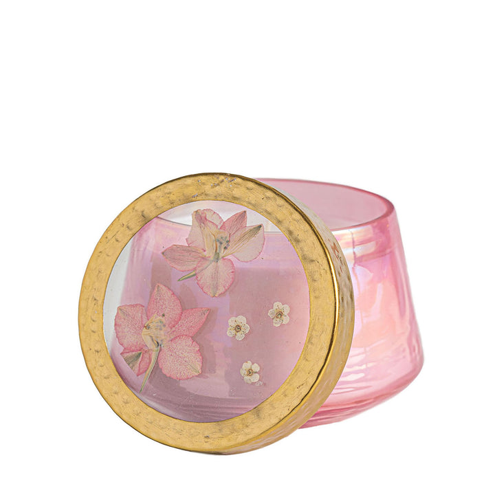 Accent Watercolor Pressed Floral Candle - Luna Flower-Pressed Floral Candles 1 of 8