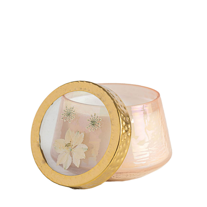 Accent Watercolor Pressed Floral Candle - Rose + Oud-Pressed Floral Candles 1 of 8