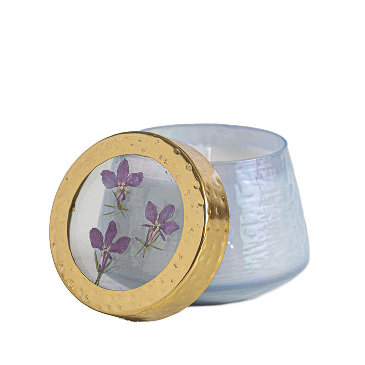 Petite Watercolor Pressed Floral Candle - Berry Fig-Pressed Floral Candles 1 of 8