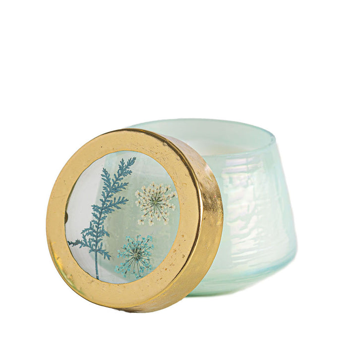 Petite Watercolor Pressed Floral Candle - Pacific Coast-Pressed Floral Candles 1 of 8