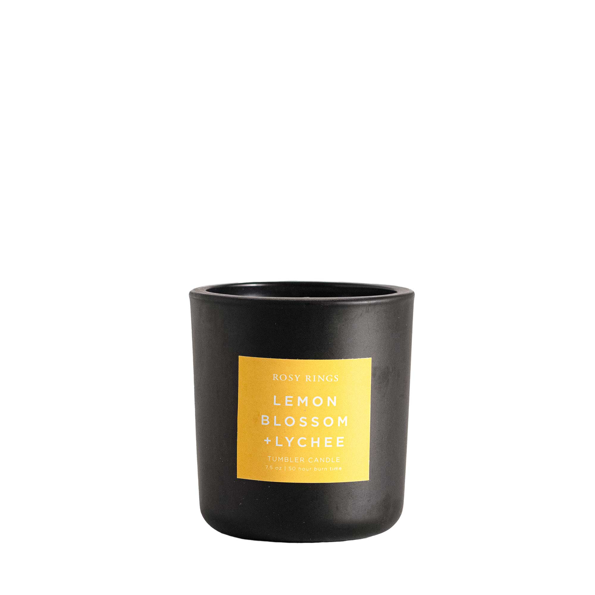 Rosy Rings Lemon Blossom Glass Tumbler Candle