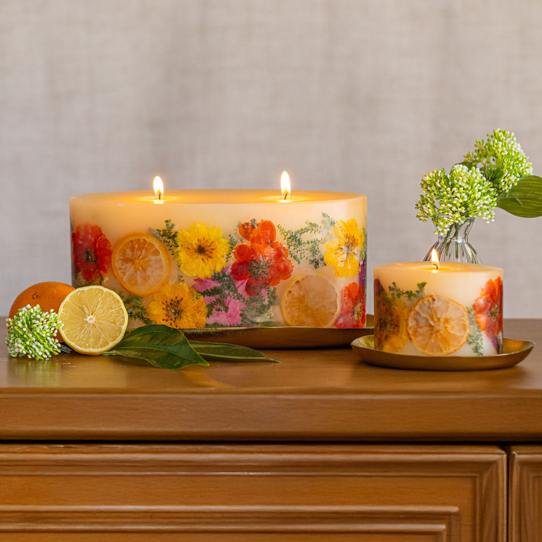 Statement Botanical Candle - Sugared Citrus-Brick Botanical Candle