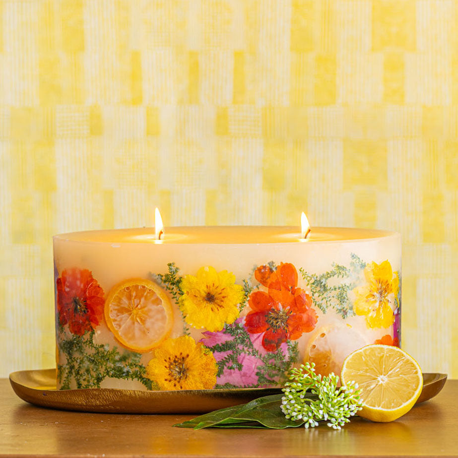 Statement Botanical Candle - Sugared Citrus-Brick Botanical Candle