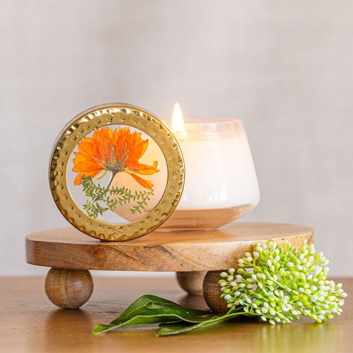 Petite Pressed Floral Candle - Sugared Citrus-Pressed Floral Candles 3 of 6