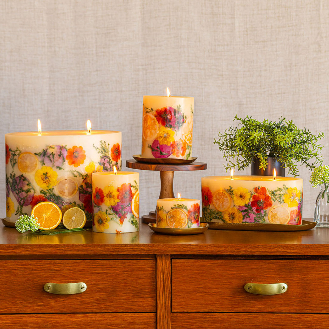 Statement Botanical Candle - Sugared Citrus-Brick Botanical Candle