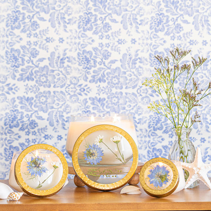 Signature Pressed Floral Candle - Sea Salt Mist-Pressed Floral Candles 3 of 7