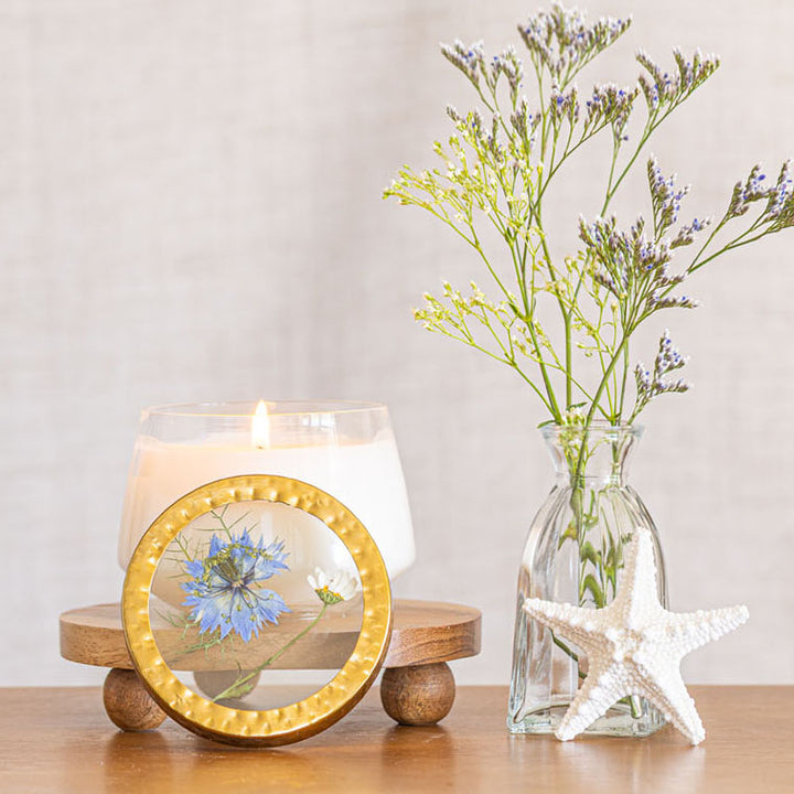 Accent Pressed Floral Candle - Sea Salt Mist-Pressed Floral Candles 2 of 7