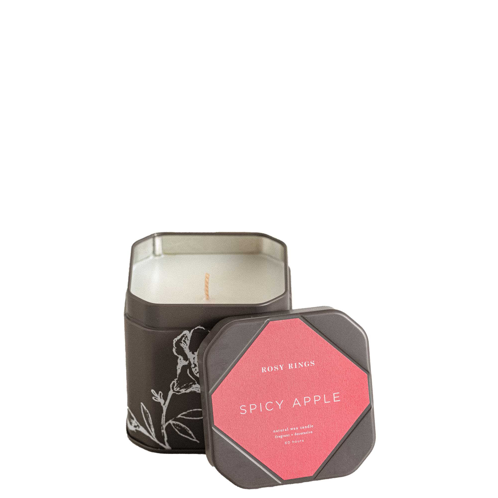 Rosy Rings Accent Tin Candle