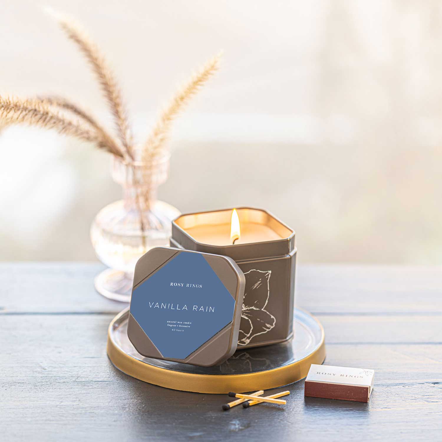 Rosy Rings Accent Tin Candle - Thumbnail 2