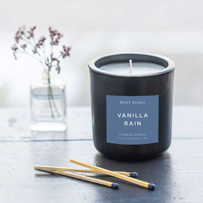 Vanilla Rain Boxed Glass Tumbler Candle