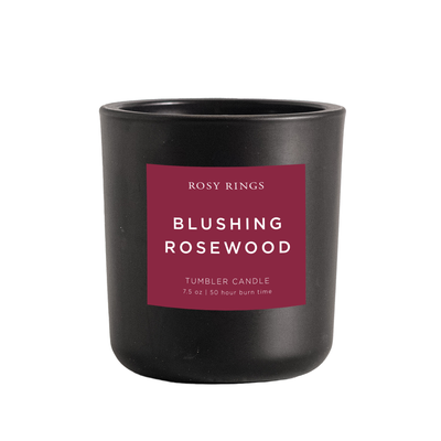 Blushing Rosewood Boxed Glass Tumbler Candle