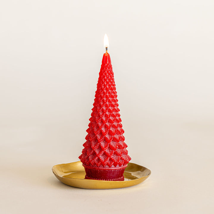 Accent Sculpted Tree Candle - Spicy Apple 1 of 7