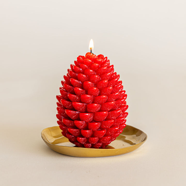 Signature Sculpted Pinecone Candle - Spicy Apple 1 of 8
