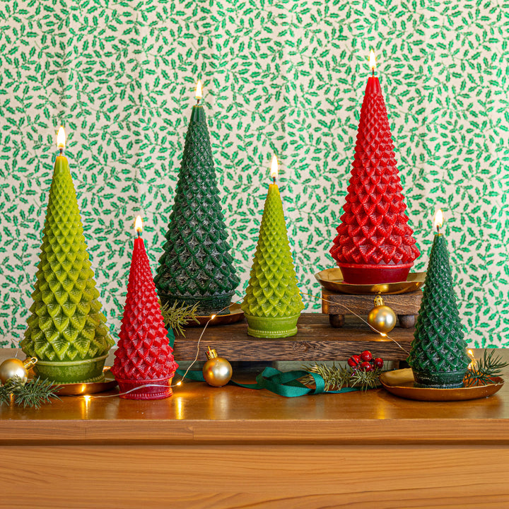 Accent Sculpted Tree Candle - Winterberry Frost 3 of 8