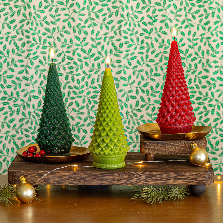 Accent Sculpted Tree Candle - Winterberry Frost 4 of 8