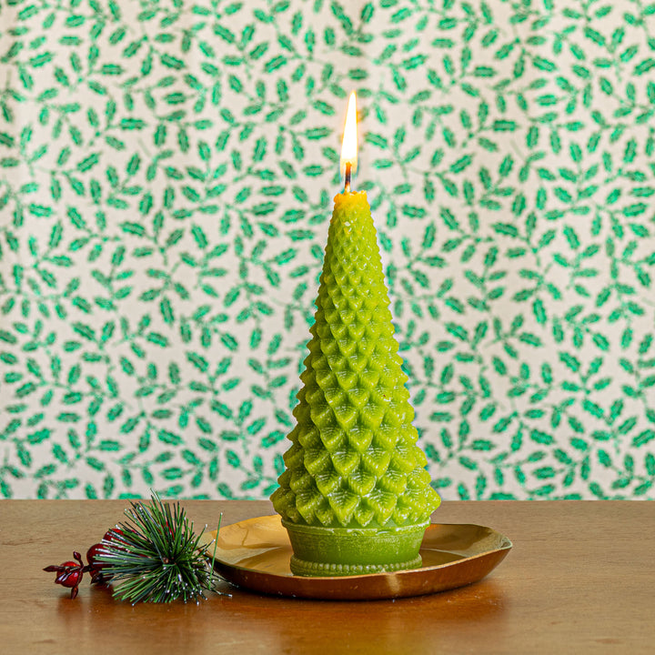 Accent Sculpted Tree Candle - Winterberry Frost 2 of 8