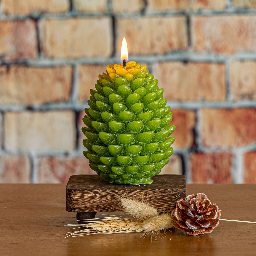 Signature Sculpted Pinecone Candle - Winterberry Frost-Candles