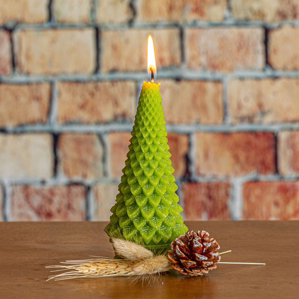 Accent Sculpted Tree Candle - Winterberry Frost-Candles