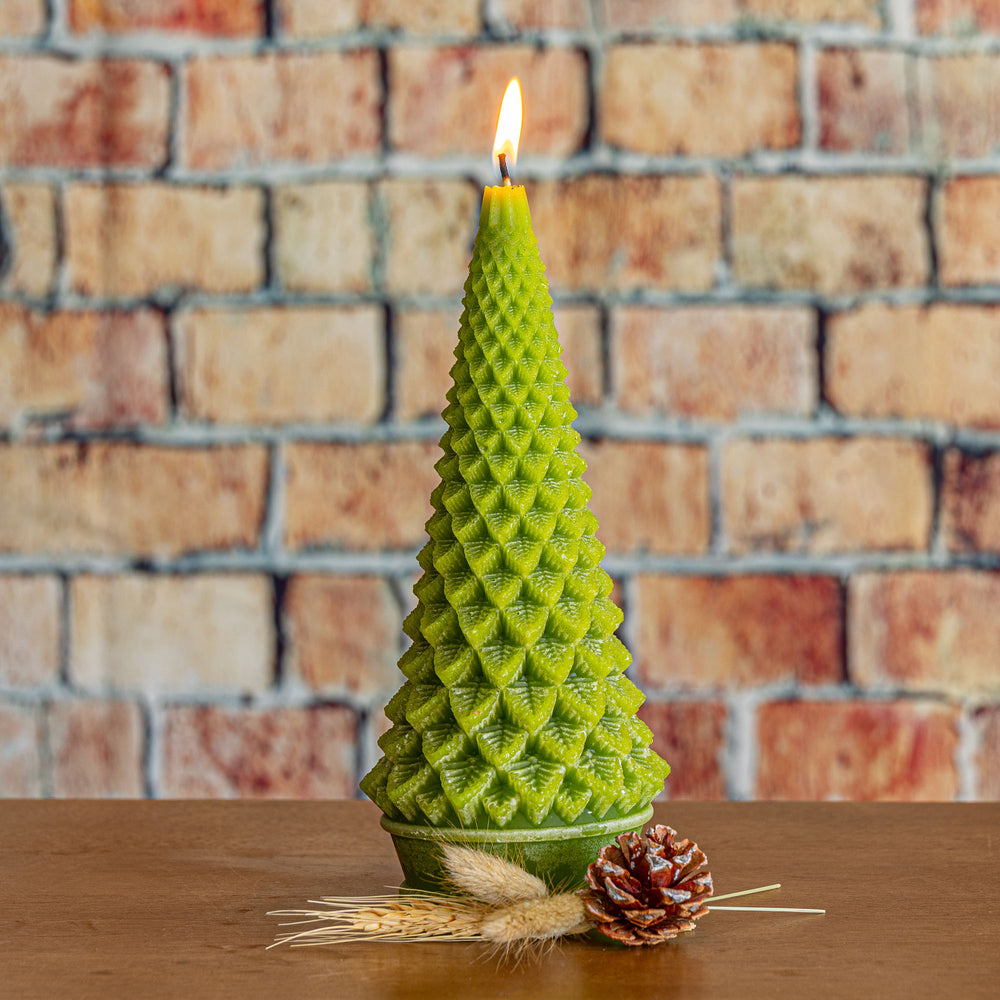 Signature Sculpted Tree Candle - Winterberry Frost-Candles