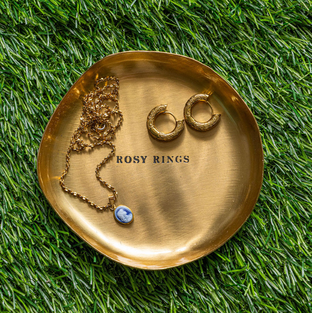 Gold Trinket Tray-Candles