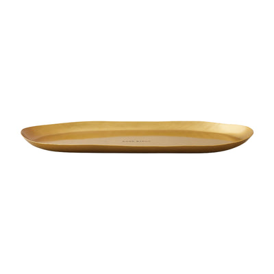 Brick Oval Gold Candle Plate
