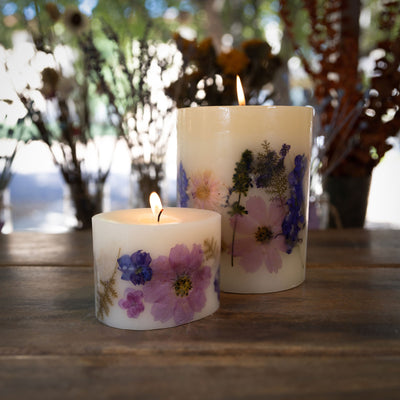 Roman Lavender Petite Oval Botanical Candle